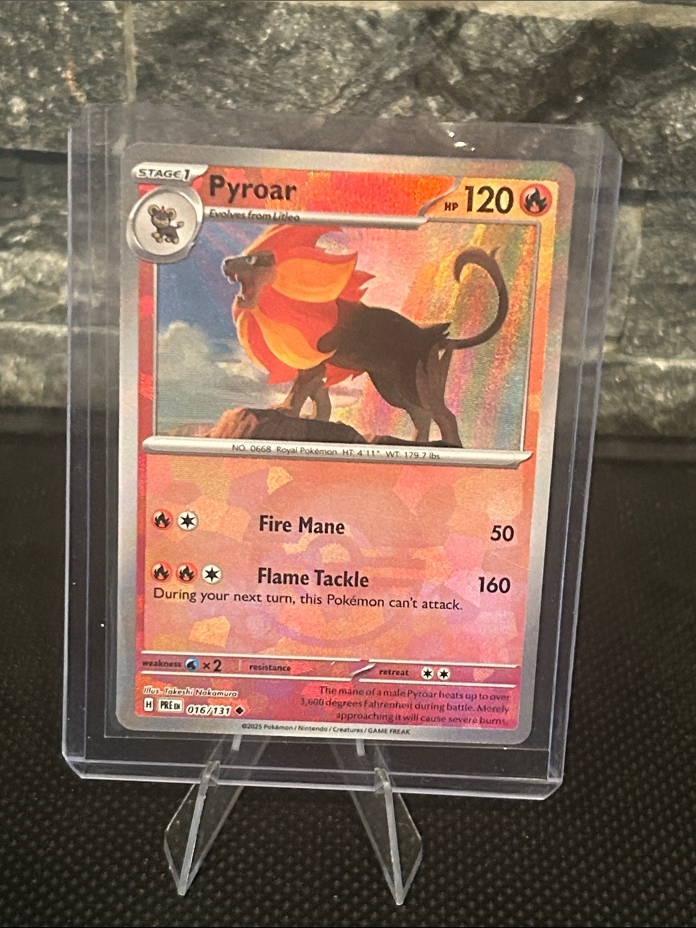 Pokemon Pyroar Pokeball Holo 016/131 from Prismatic Evolution Set M/NM